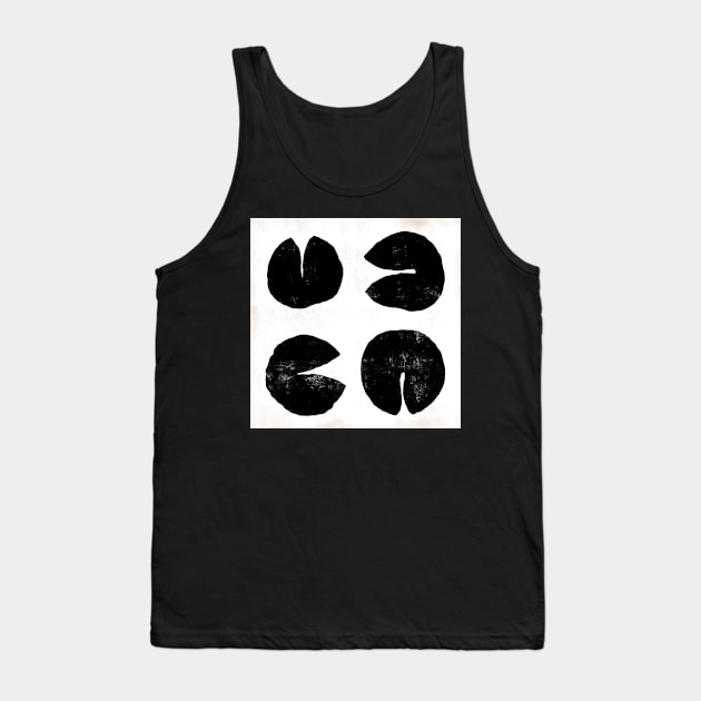 Abstract Lily Pads (Black) Tank Top by HephysDen